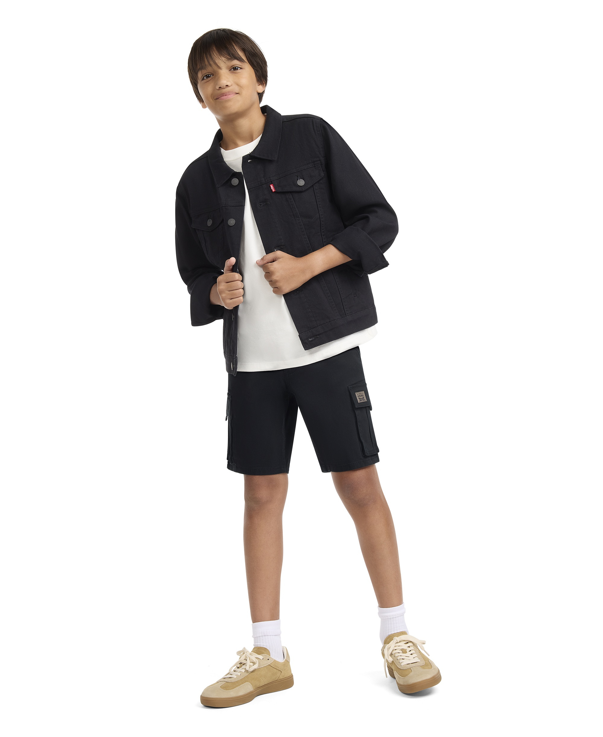 Levi's Boys' 8-20 Traditional Cargo Shorts - Jet Black