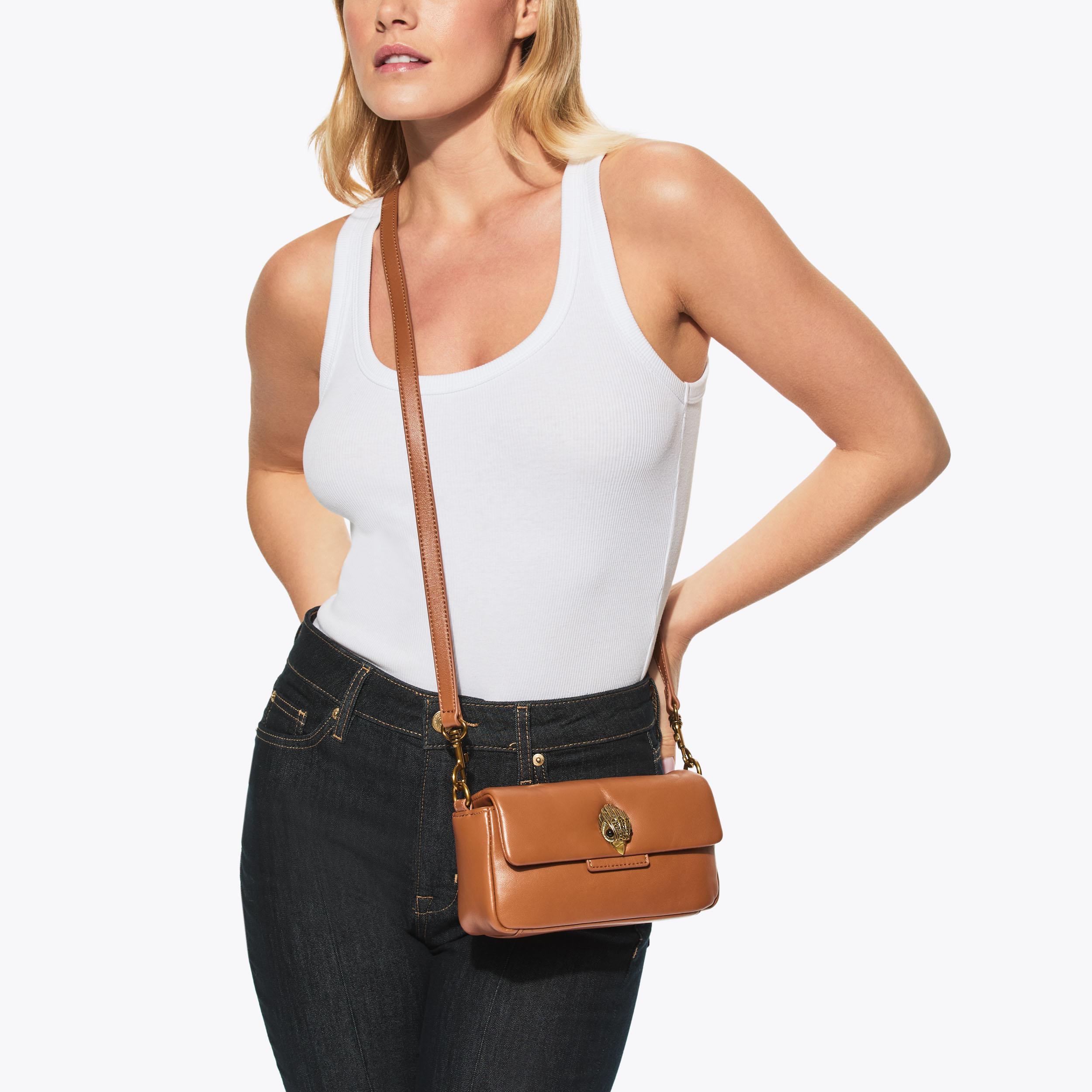 Kurt Geiger London Mini Leather Oxford Bag - Tan - view 7