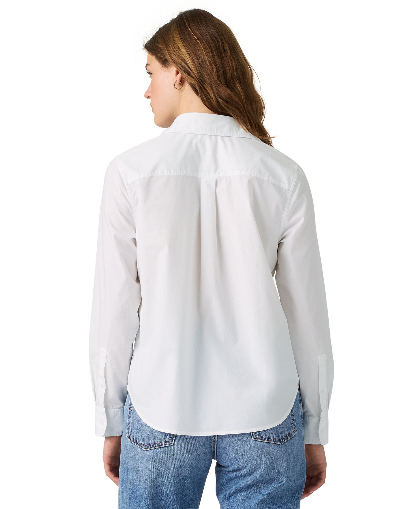 Levi's Women's Carlile Classic Poplin Long-Sleeve Shirt - Bright White