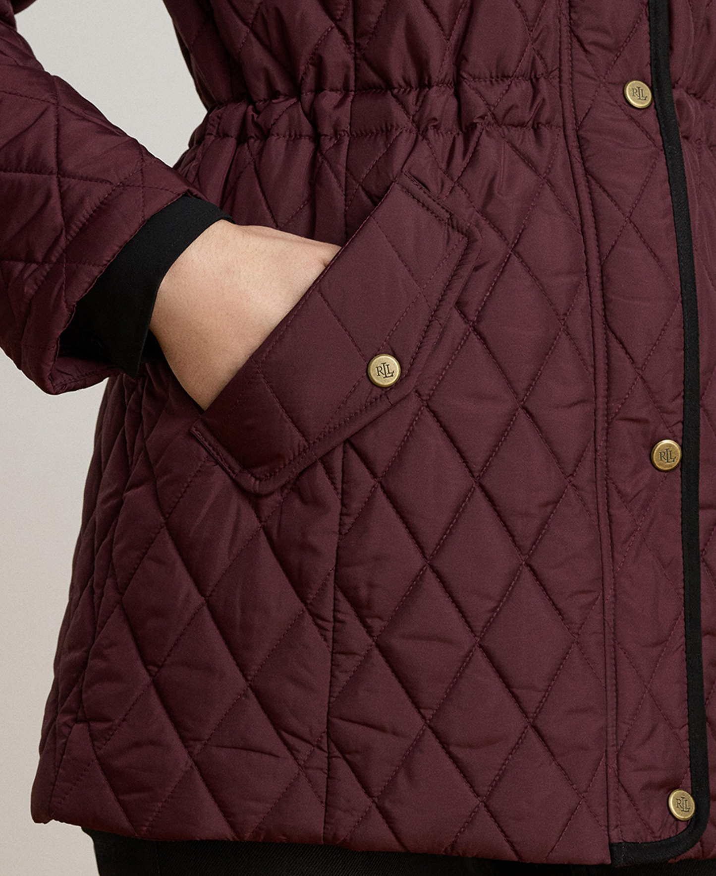 Lauren Ralph Lauren Women's Hooded Anorak Quilted Coat, Created for Macy's - Dark Garnet