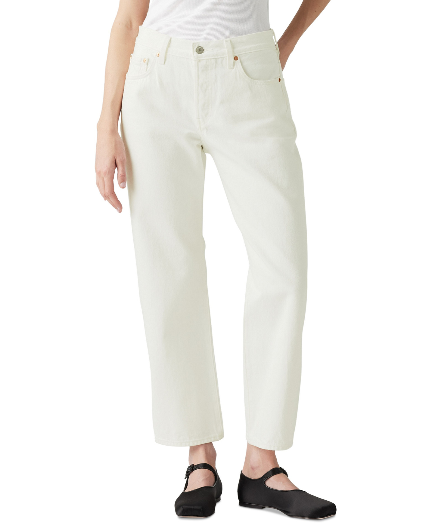 Levi's Premium Women's 501 90's Ankle Mid-Rise Straight-Fit Jeans - Blank Slate
