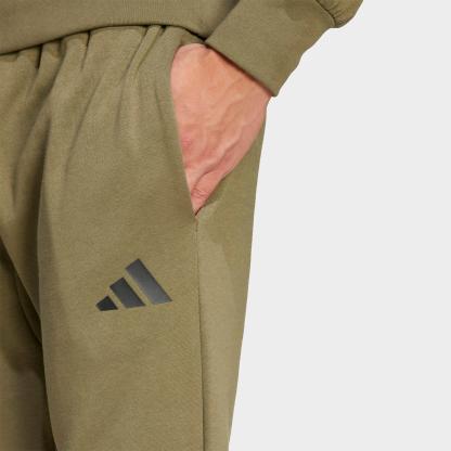Men's adidas Essentials Feelcozy Fleece Jogger Pants - Olive Strata/Black