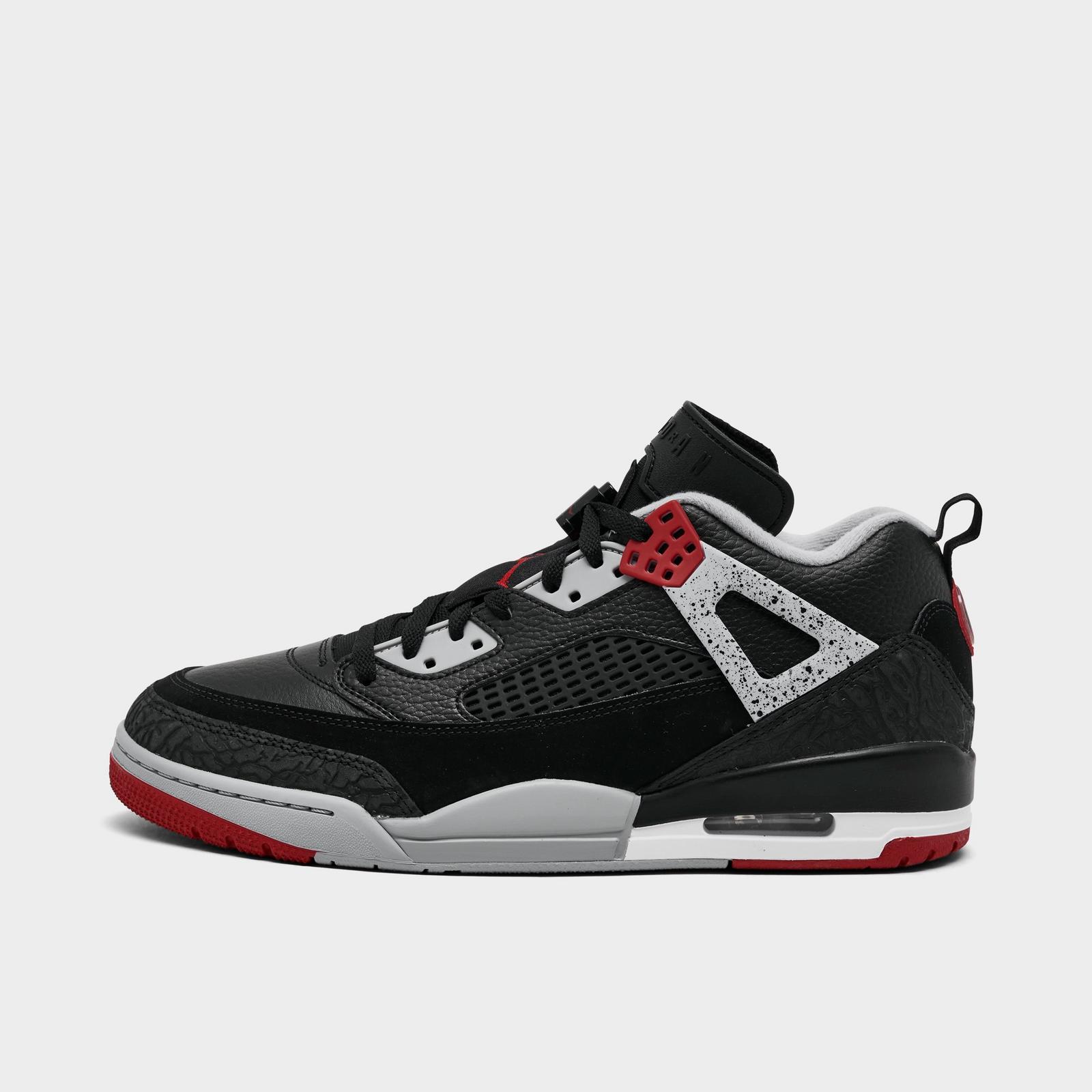 Men's Jordan Spizike Low Casual Shoes - Black/Wolf Grey/White/Gym Red - view 1