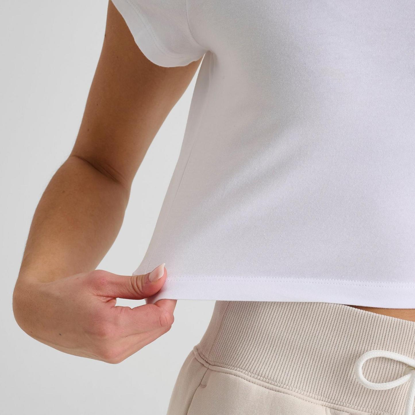 Women's Nike Sportswear Chill Knit Cropped T-Shirt - White