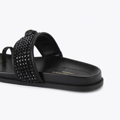 Kurt Geiger London Mesh Toe Thong Sandal - Black - view 4
