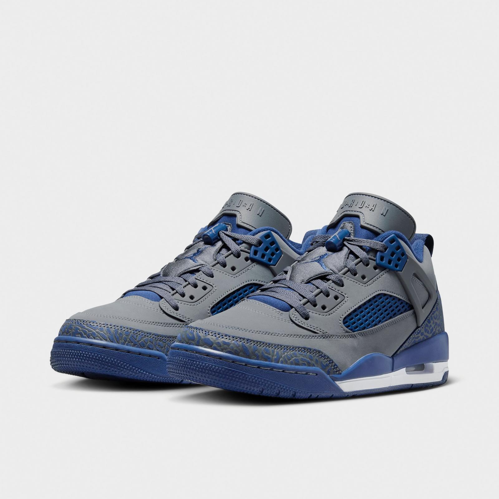 Men's Jordan Spizike Low SE Casual Shoes - Flint/University Blue/White/Navy - Left shoe facing left. Outside of the shoe. - view 2