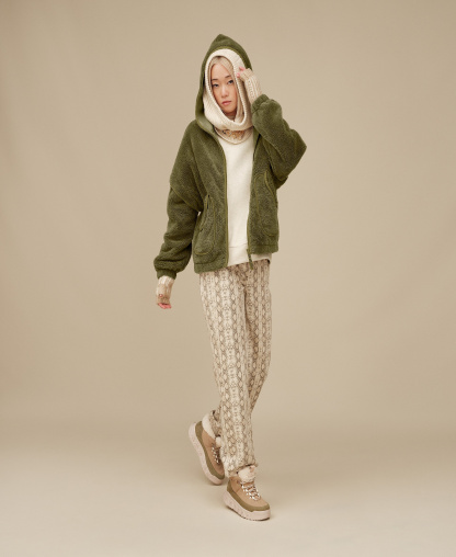 UGG® Women's Mariella Fluff Zip Hoodie - Burnt Olive