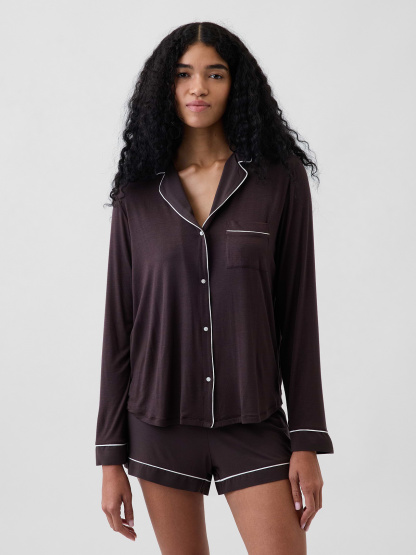 SoftMade Modal PJ Top - Terra brown