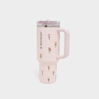 Stanley Quencher ProTour Flip Straw Tumbler (40 oz) - Rose Quartz Bouquet