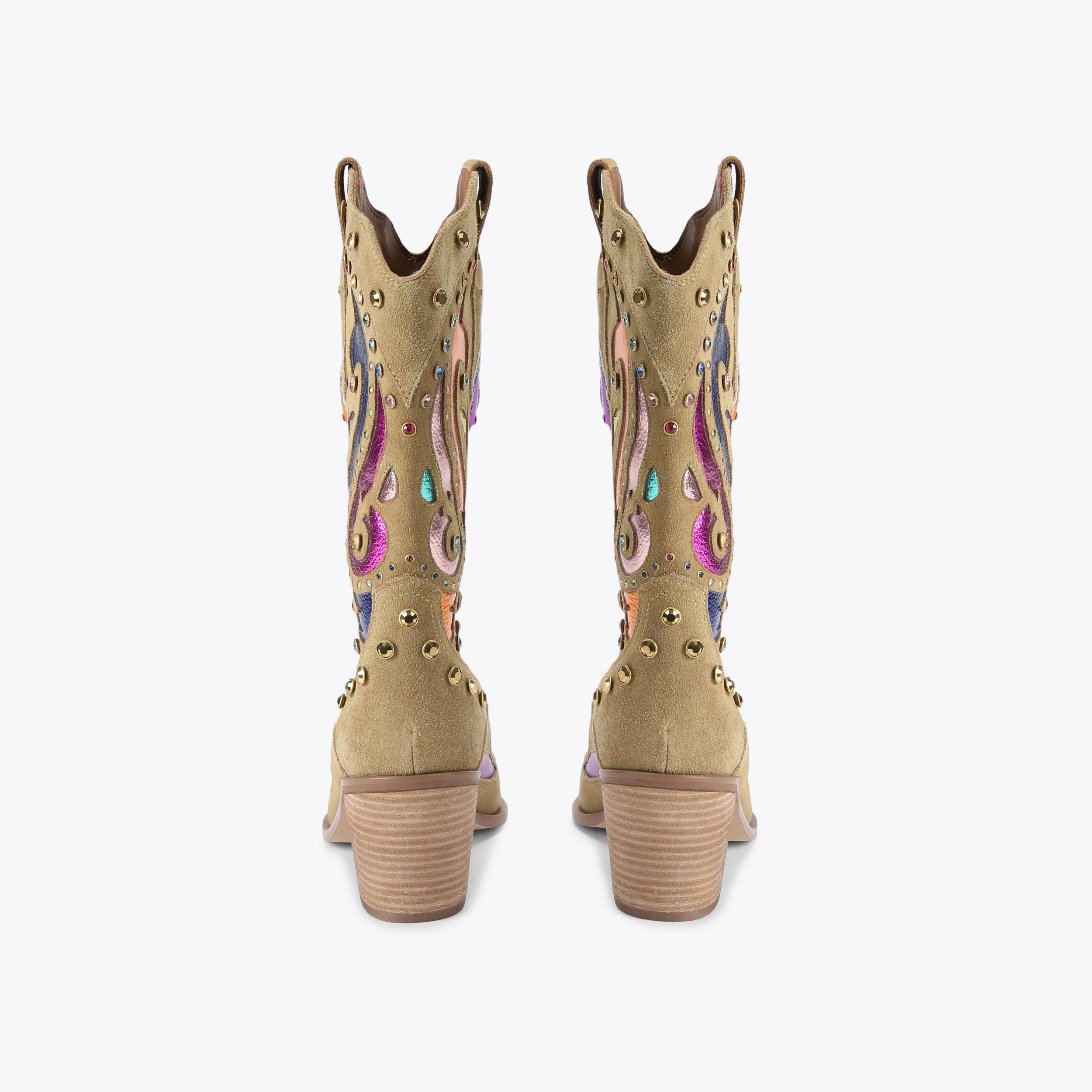 Kurt Geiger London Kensington Cowboy Boot - Tan - view 4