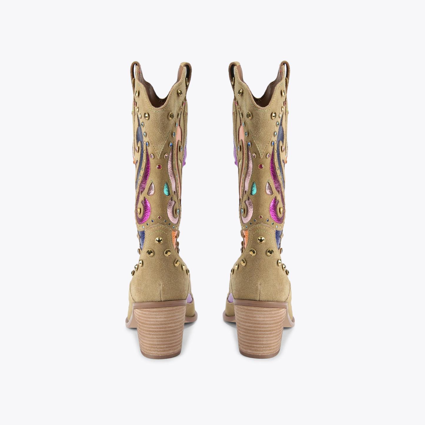 Kurt Geiger London Kensington Cowboy Boot - Tan - view 4