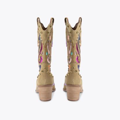 Kurt Geiger London Kensington Cowboy Boot - Tan - view 4