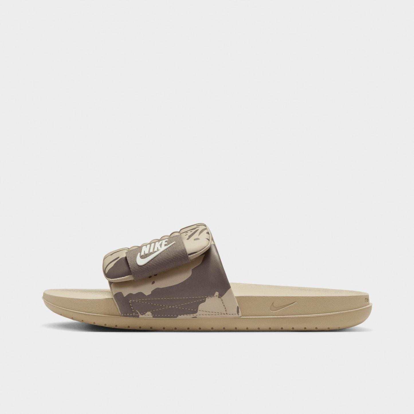 Men's Nithtke Offcourt Adjust Slide Sandals - Limestone/Olive Grey/Sea Glass - Left shoe facing left. Outside of the shoe.