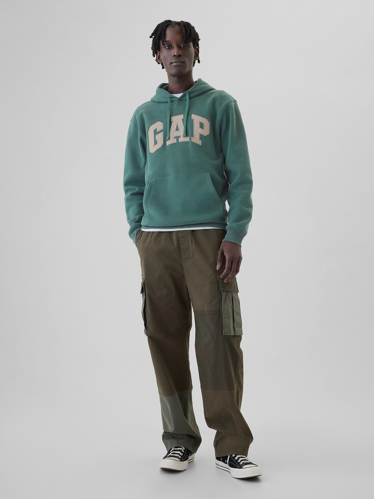 Adult VintageSoft Arch Logo Hoodie - vintage green