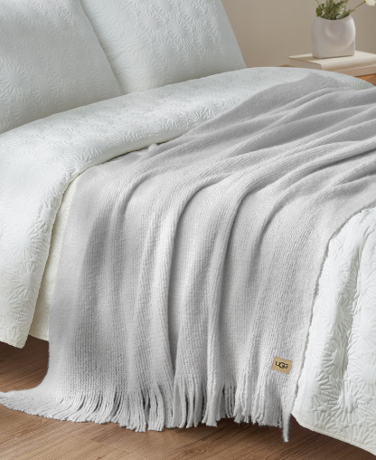 UGG® Margot Knit Throw, 50" x 70" - Stone