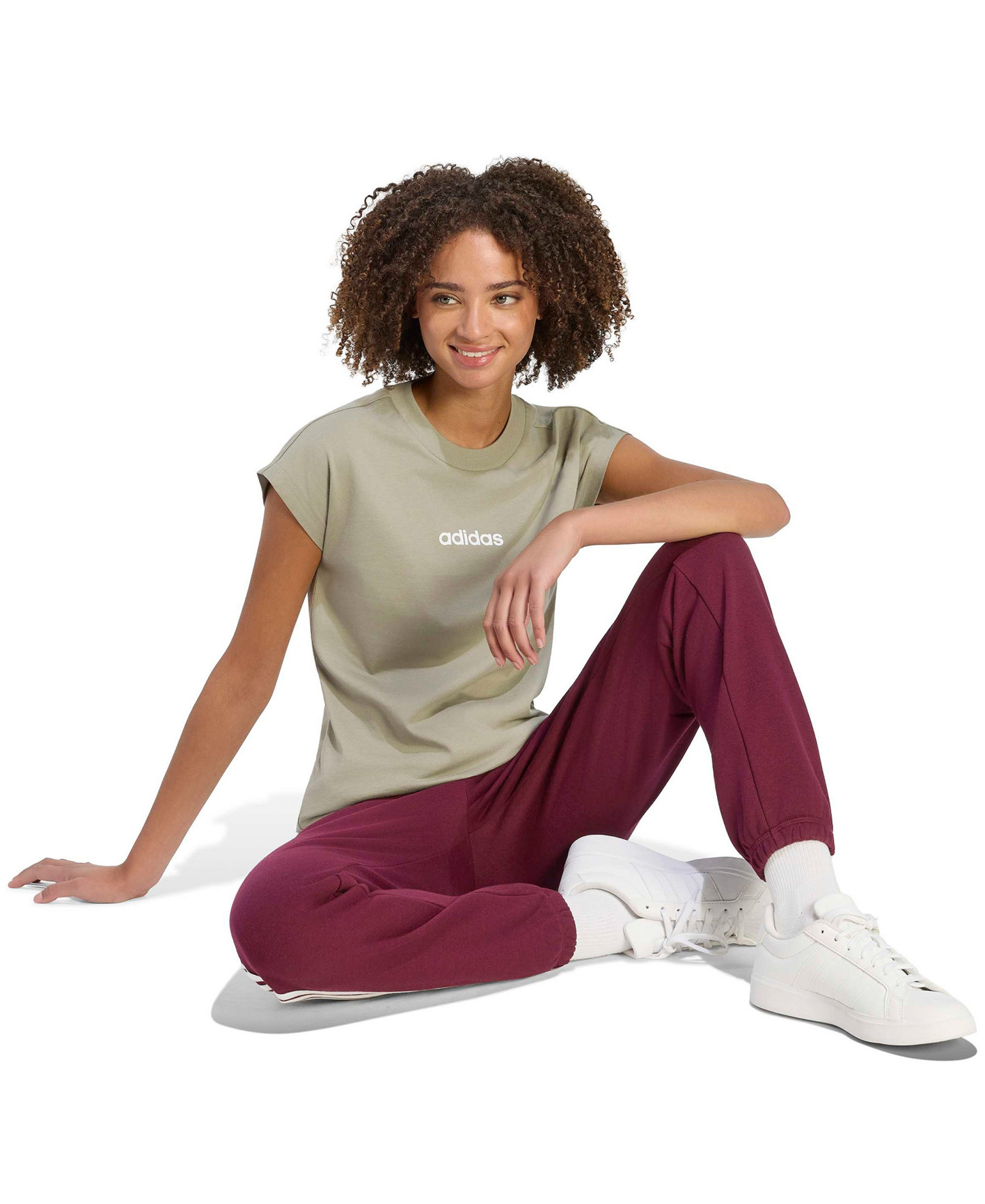 adidas Women's Essentials Linear Cotton T-Shirt - Black/white