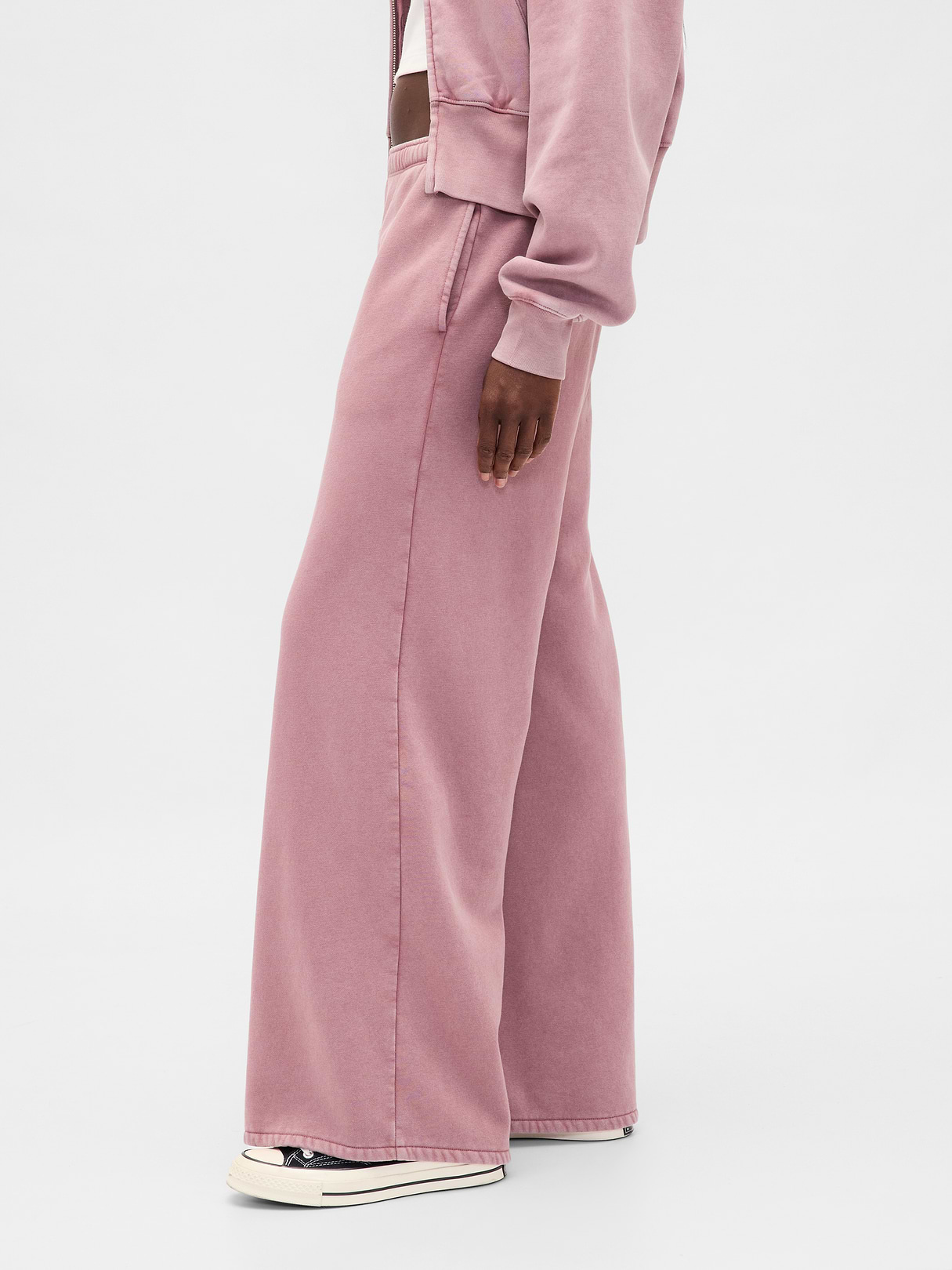 VintageSoft Baggy Sweatpants - Mauve pink wash
