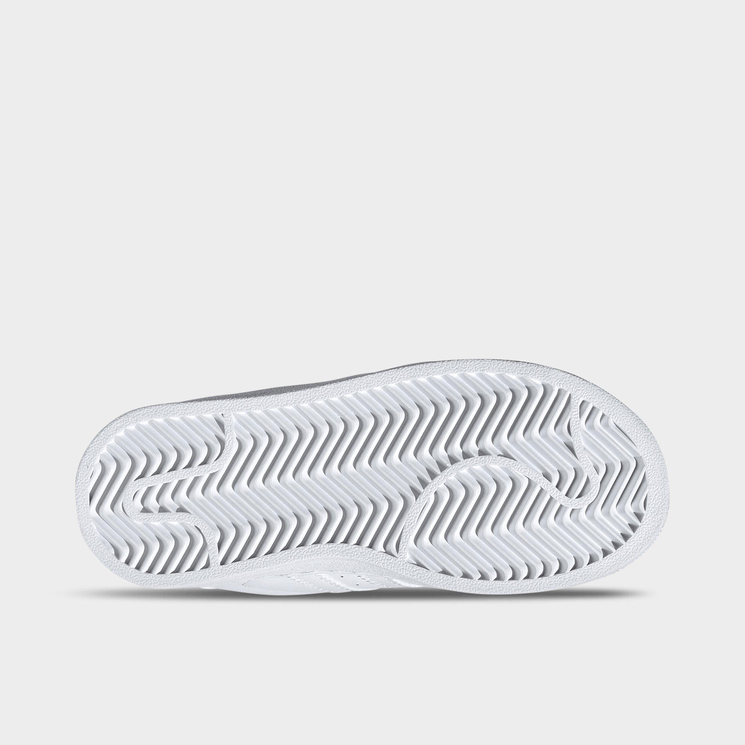 Little Kids' adidas Originals Superstar II Casual Shoes - White/White/White - Bottom view