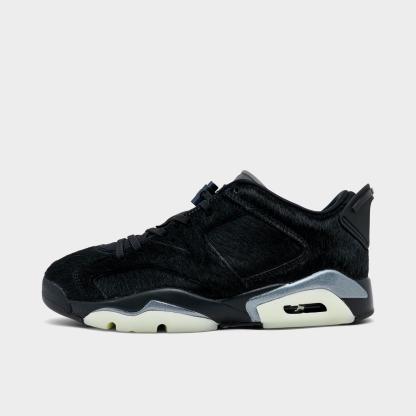 Women's Air Jordan Retro 6 Low Casual Shoes - Black/Black/Black - view 1