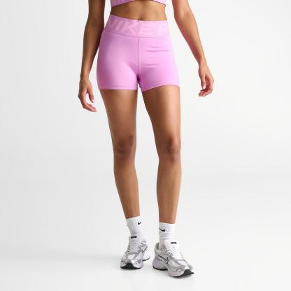 Women's Nike Pro Sculpt High-Waisted 3" Biker Shorts - Light Magenta/White