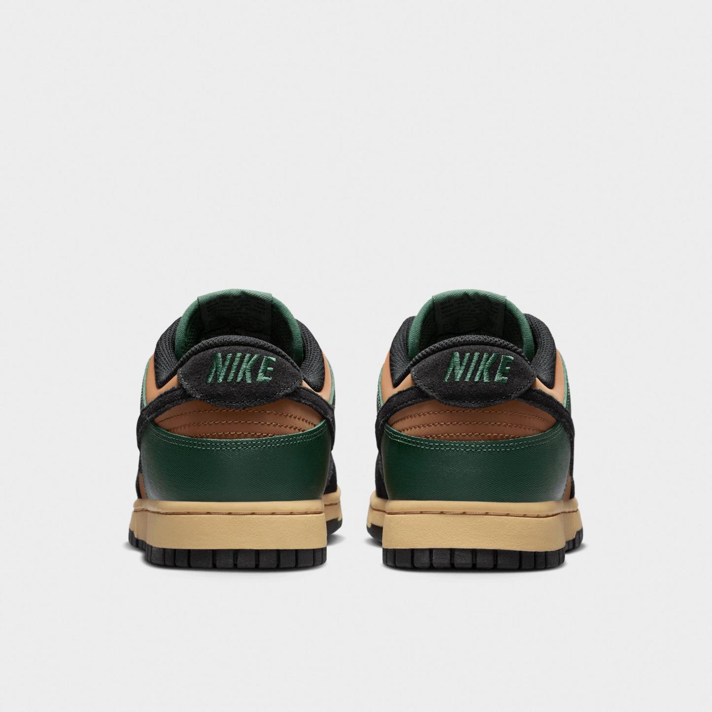 Men's Nithtke Dunk Low Retro Casual Shoes - Part 1 - Fir/Light British Tan/Sesame/Black - Back view