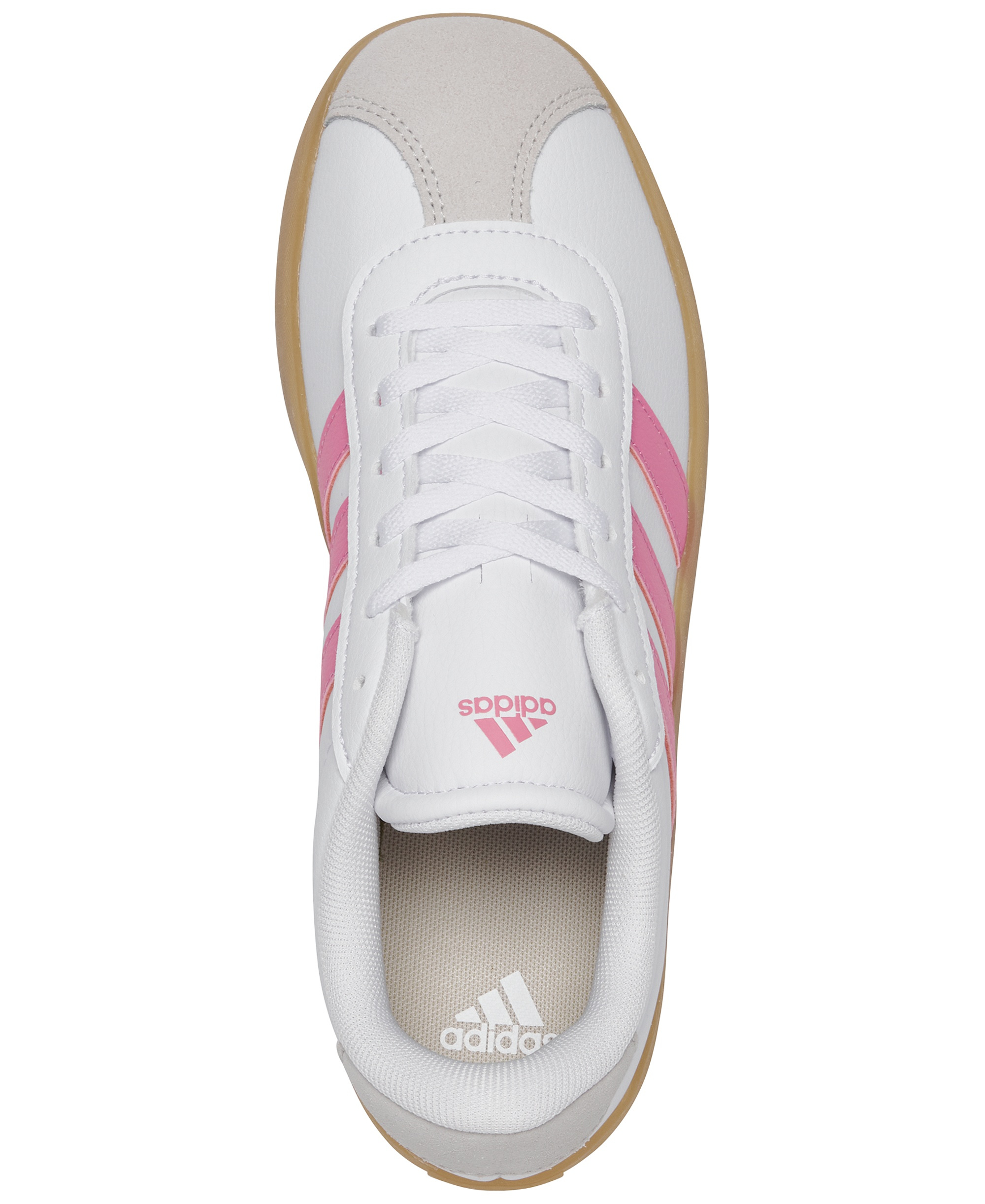 adidas Little Girls VL Court 3.0 Casual Sneakers from Finish Line - White/Pink