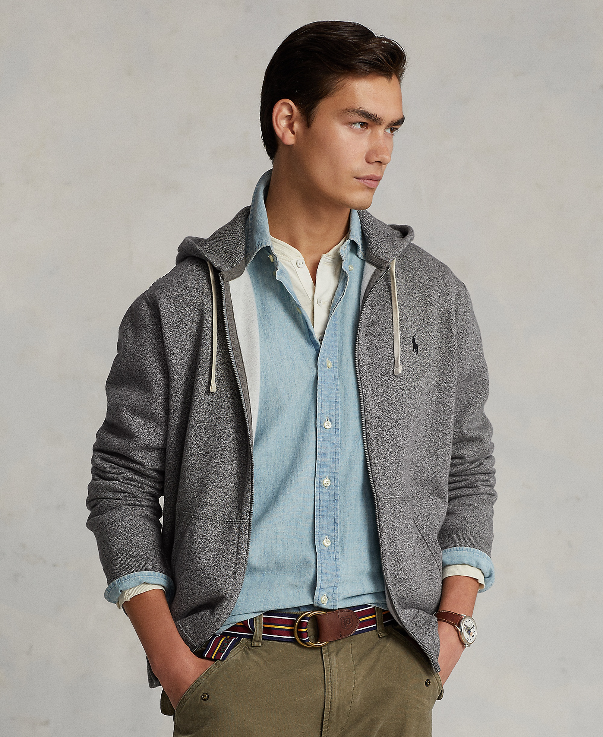 Polo Ralph Lauren Men's Signature Fleece Hoodie - Ash Grey Heather
