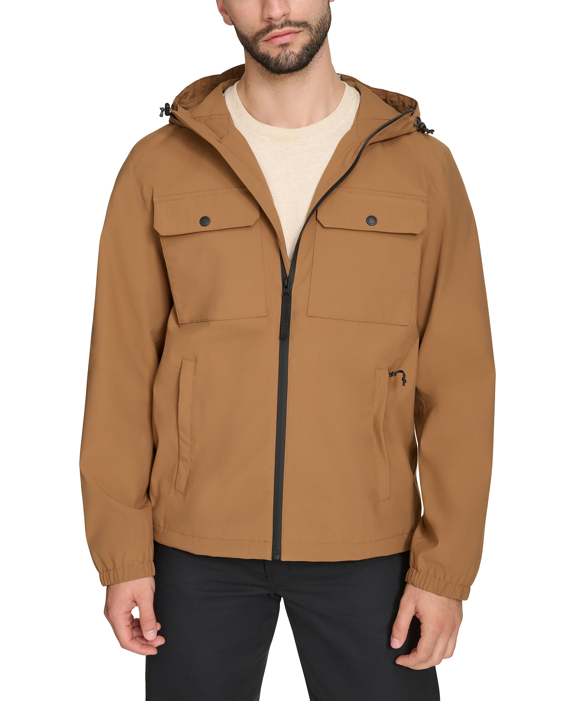 Levi's Men's Hooded Rain Jacket - Brown