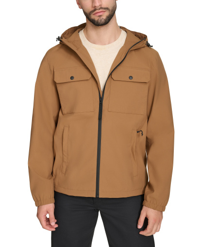 Levi's Men's Hooded Rain Jacket - Brown