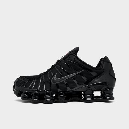 Men's Nithtke Shox TL Casual Shoes - Part 1 - Black/Metallic Hematite/Max Orange/Black - Left shoe facing left. Outside of the shoe.