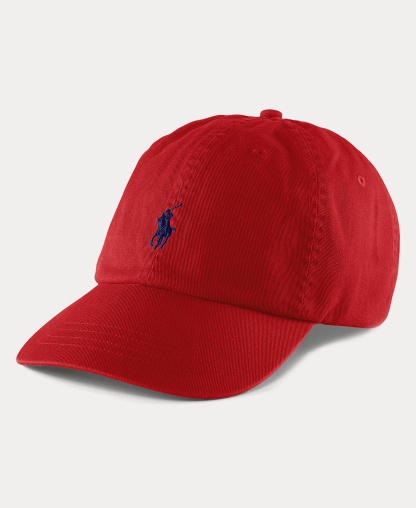 Polo Ralph Lauren Women's The Iconic Cotton Chino Ball Cap - Red/Blue