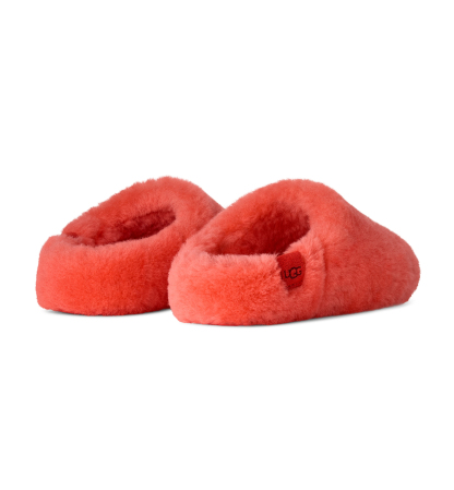 UGG® Women's Elea Fluffed Slip-On Slippers - Orange Gerbera