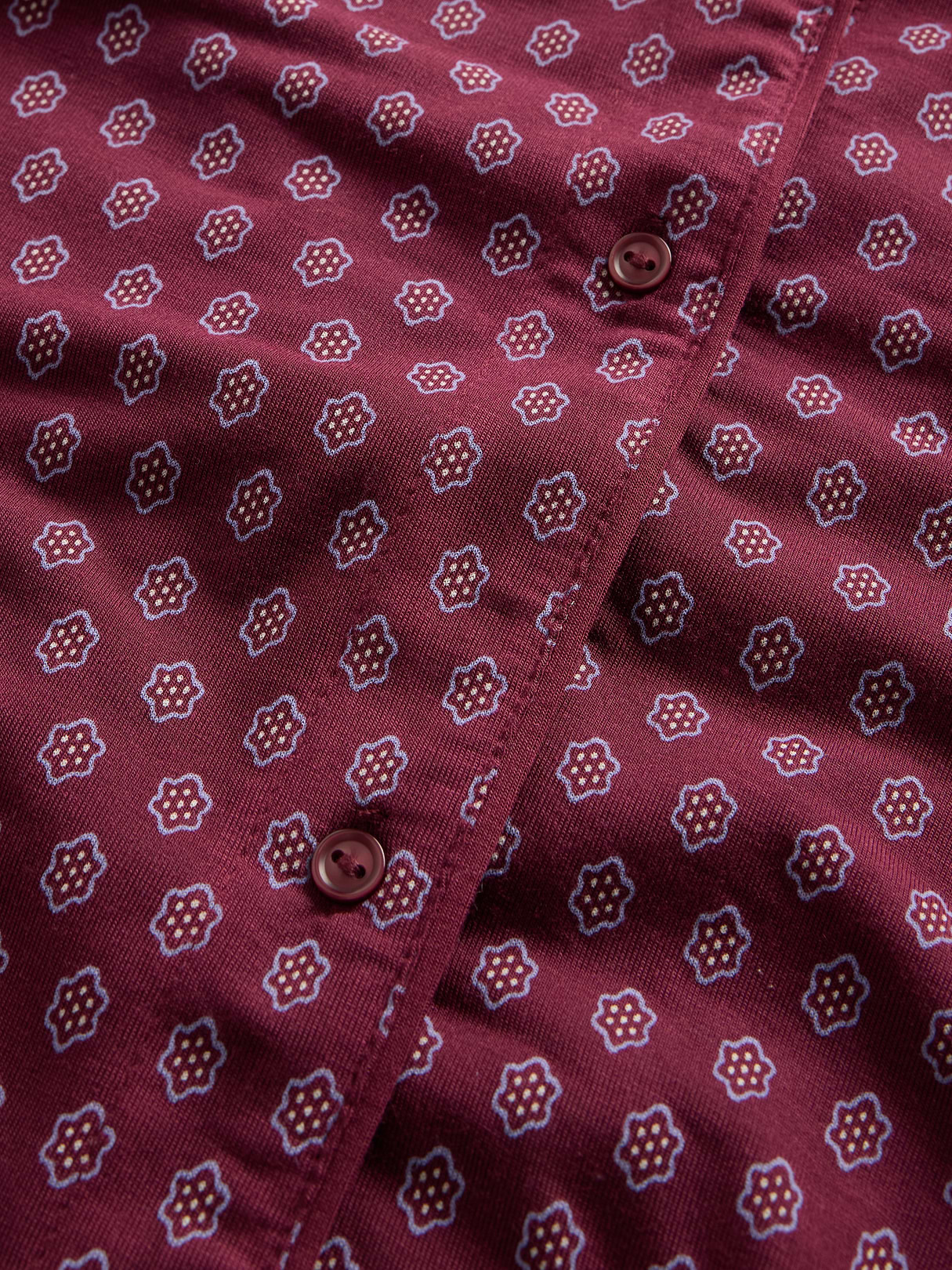 SoftMade Modal PJ Top - Burgundy purple print