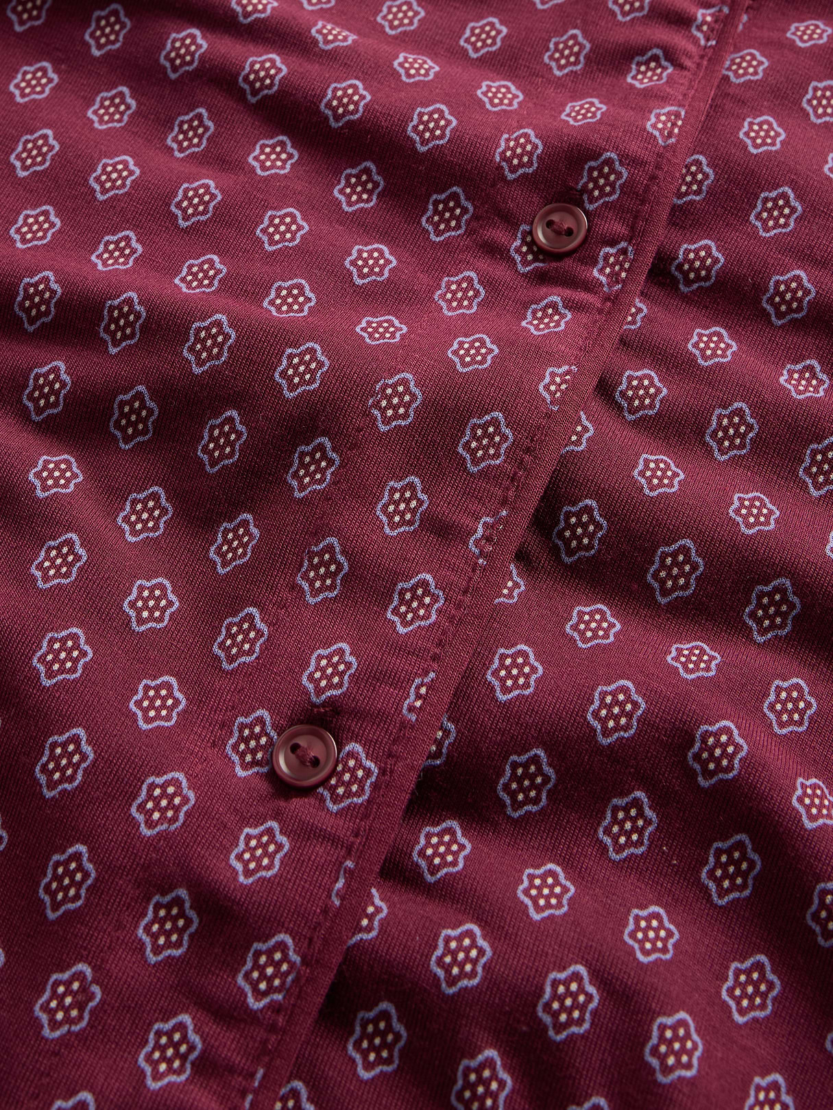 SoftMade Modal PJ Top - Burgundy purple print