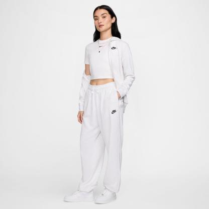 Women's Nithtke Sportswear Club Fleece Mid-Rise Oversized Sweatpants - Birch Heather/Black
