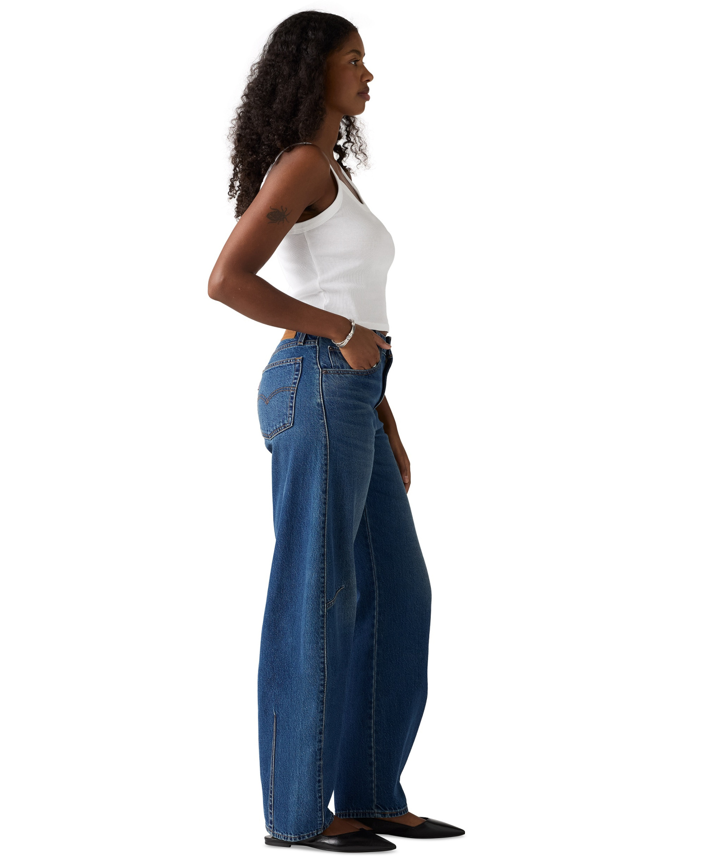 Levi's Premium Women's Baggy Dad Cotton Barrel-Leg Jeans - Most Wanted