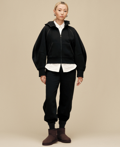 UGG Women's Classic Long-Sleeve Full-Zip Hoodie - Black