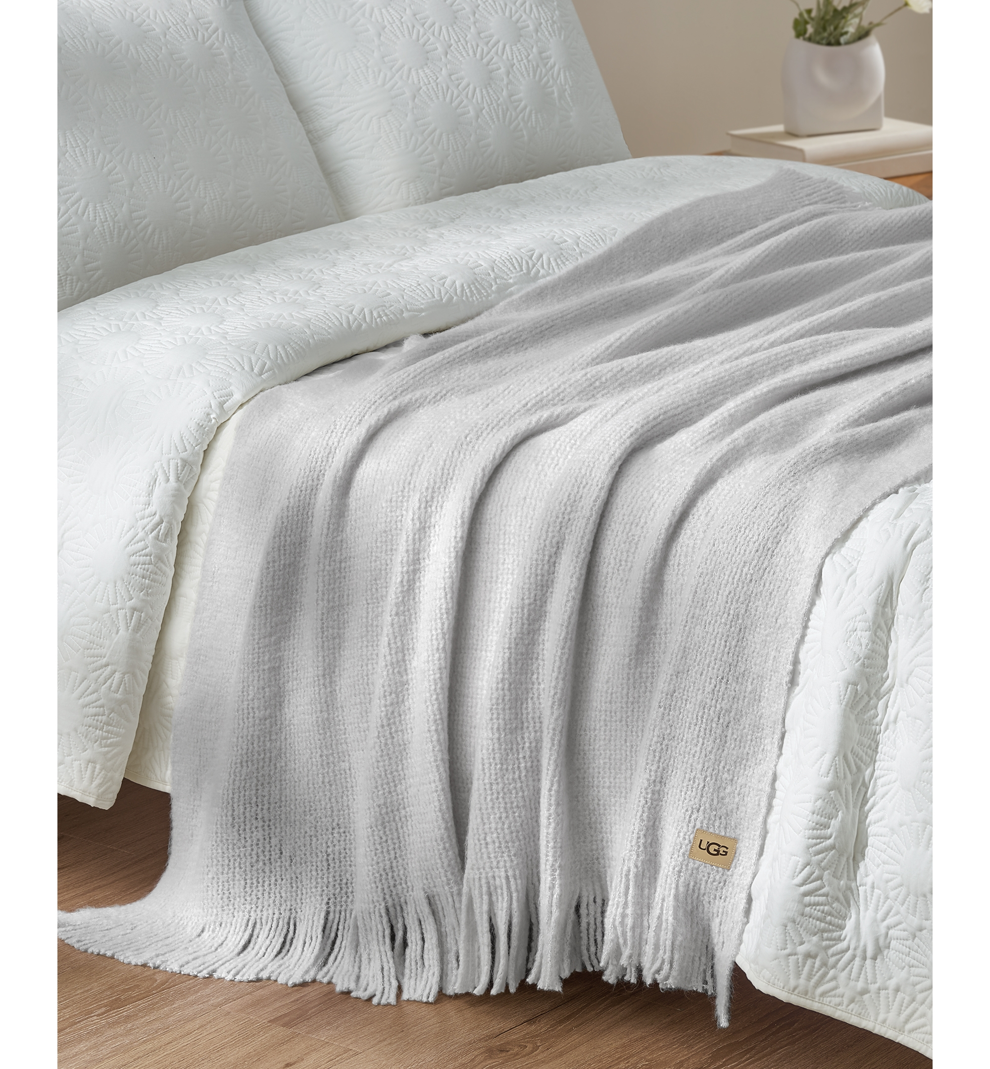 UGG® Margot Knit Throw, 50" x 70" - Stone