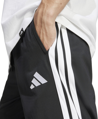 adidas Men's 3-Stripes Regular Open Hem Track Pants - Black