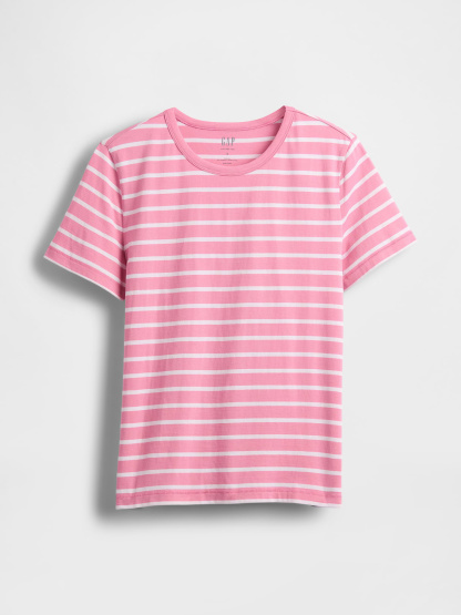 Organic Cotton VintageSoft T-Shirt - Pink stripe