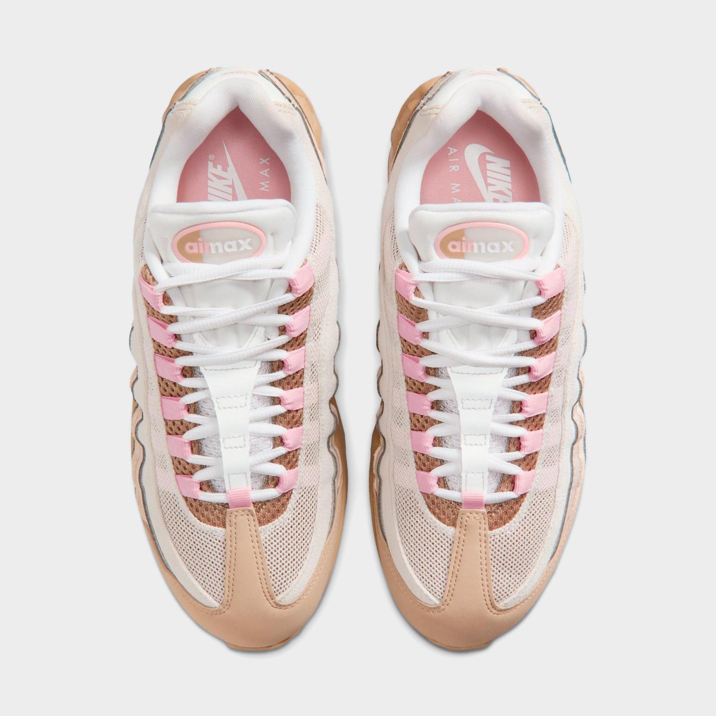 Women's Nithtke Air Max 95 Casual Shoes - British Khaki/Linen/Sanddrift/Phantom - Top view
