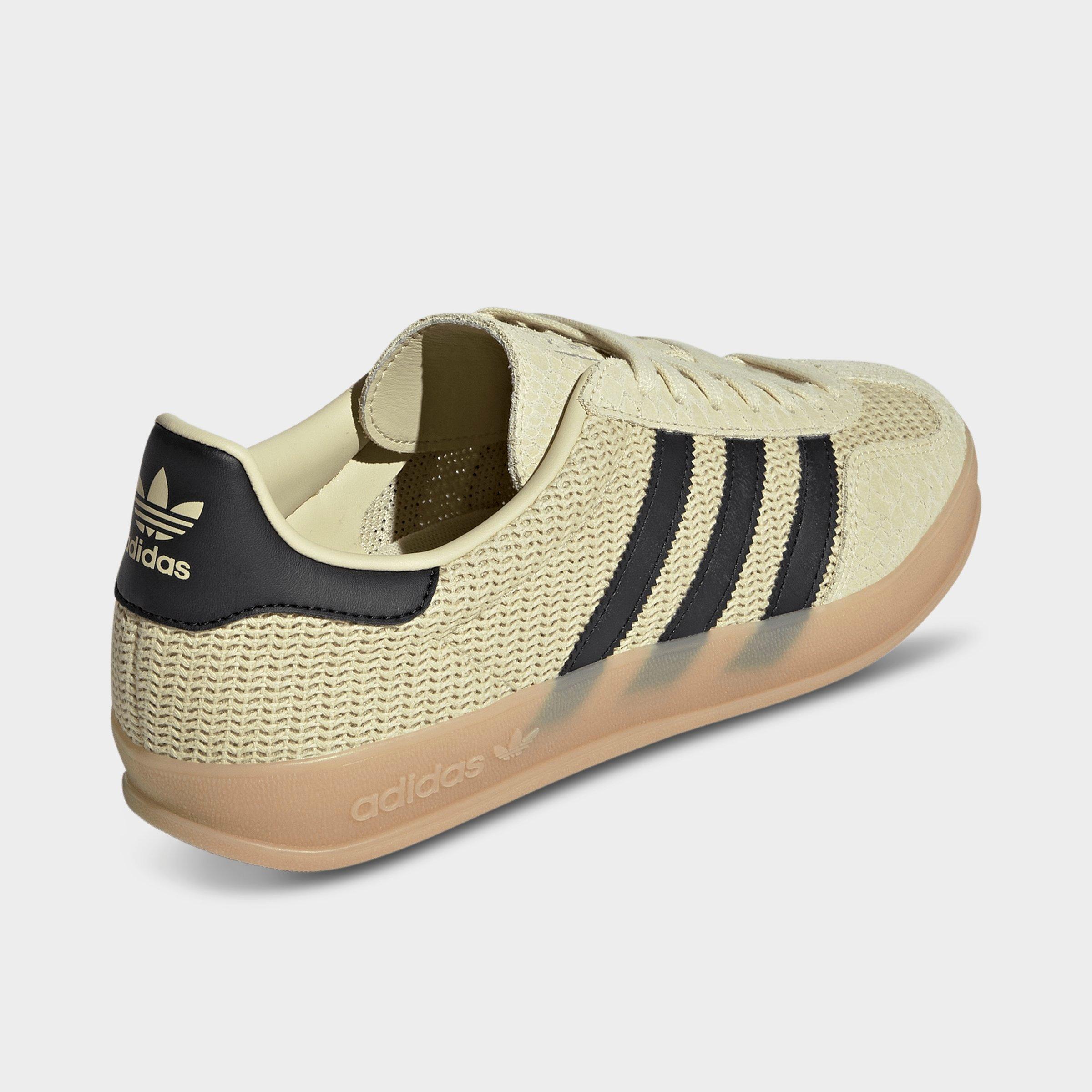 Men's adidas Originals Gazelle Indoor Casual Shoes - Dual Yellow/Core Black/Gum - Back view