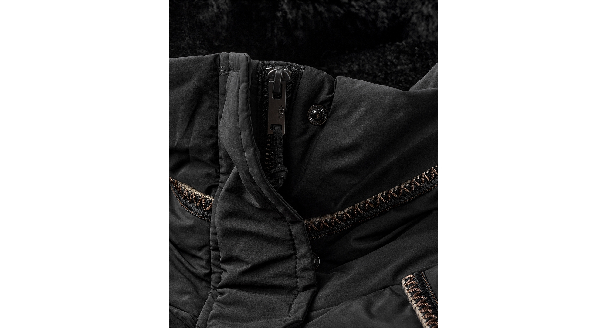 UGG Women's Renly Relaxed-Fit Hooded Neck Puffer Jacket - Black