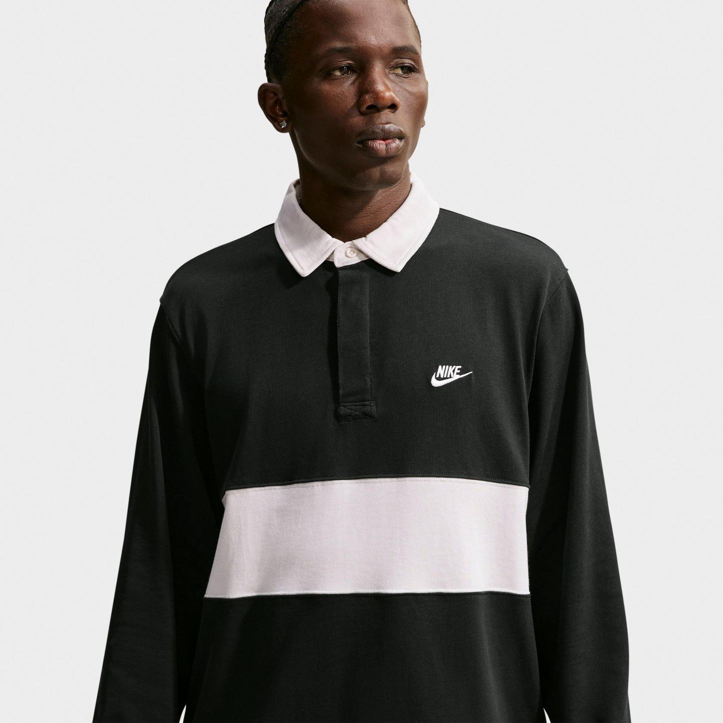 Men's Nithtke Club Striped Long-Sleeve Rugby Top - Black/Phantom/Phantom/Phantom