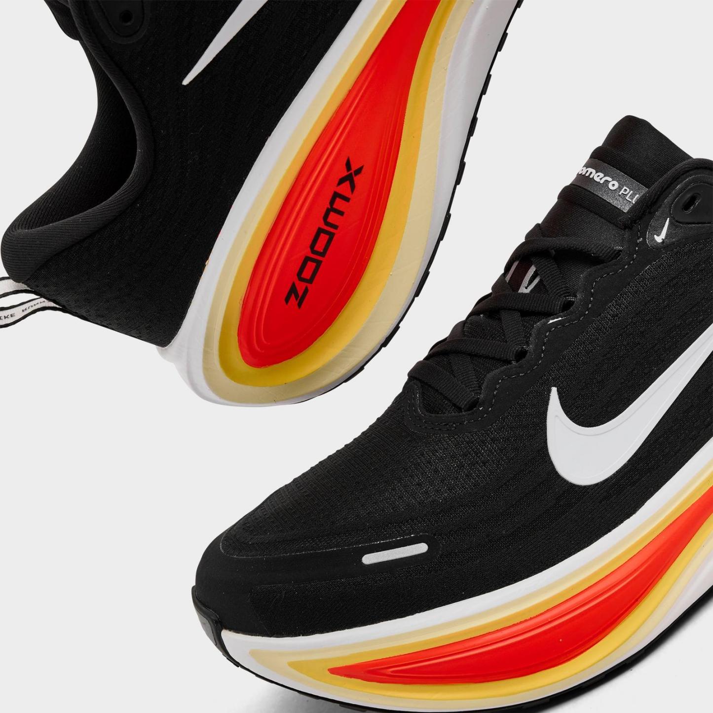 Men's Nike Vomero Plus Running Shoes - Black/Bright Crimson/Sail/White