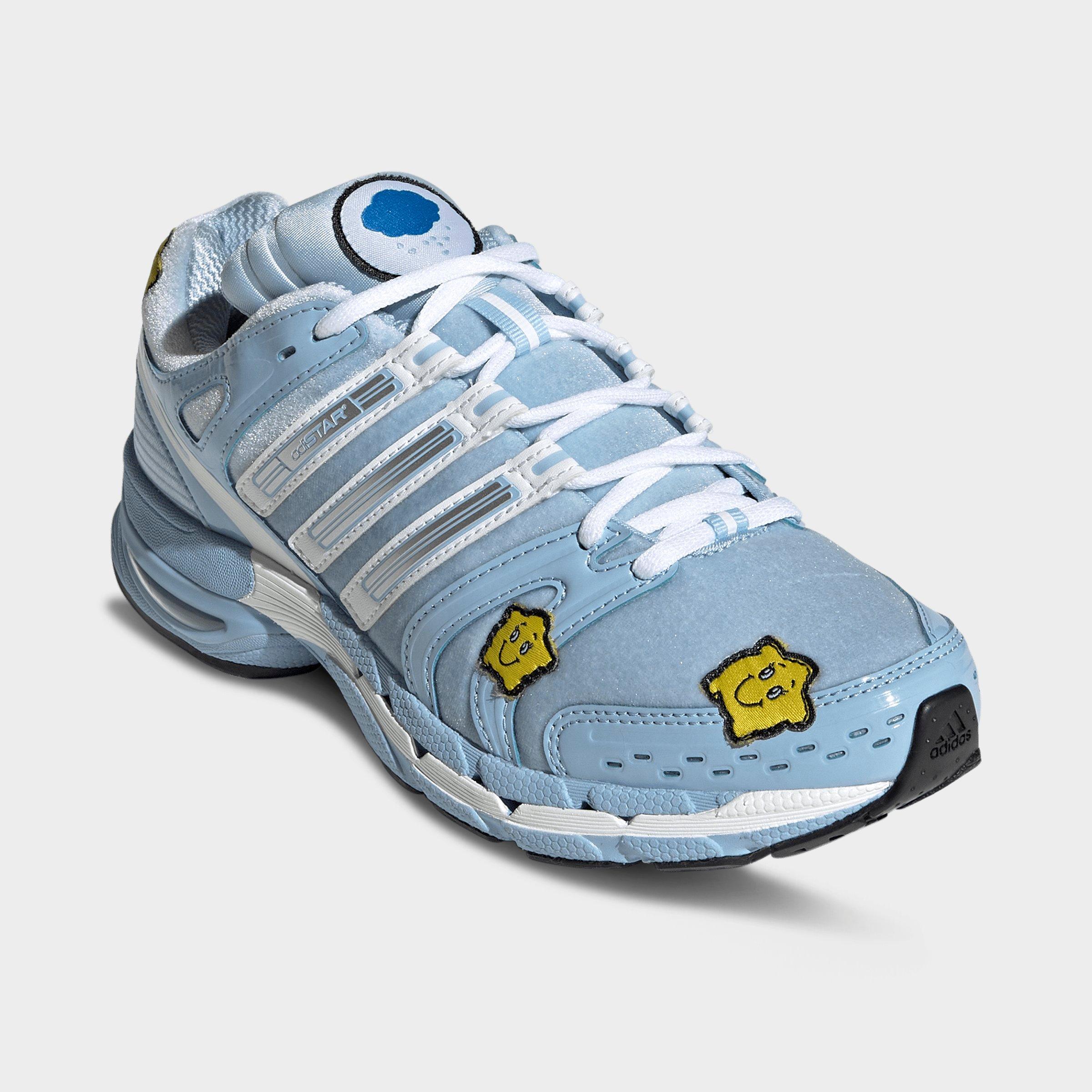 Women's adidas Adistar Control 5 Pony Print Casual Shoes - Part 2 - Clear Sky/Cloud White/Blue Bird - Both shoes facing left