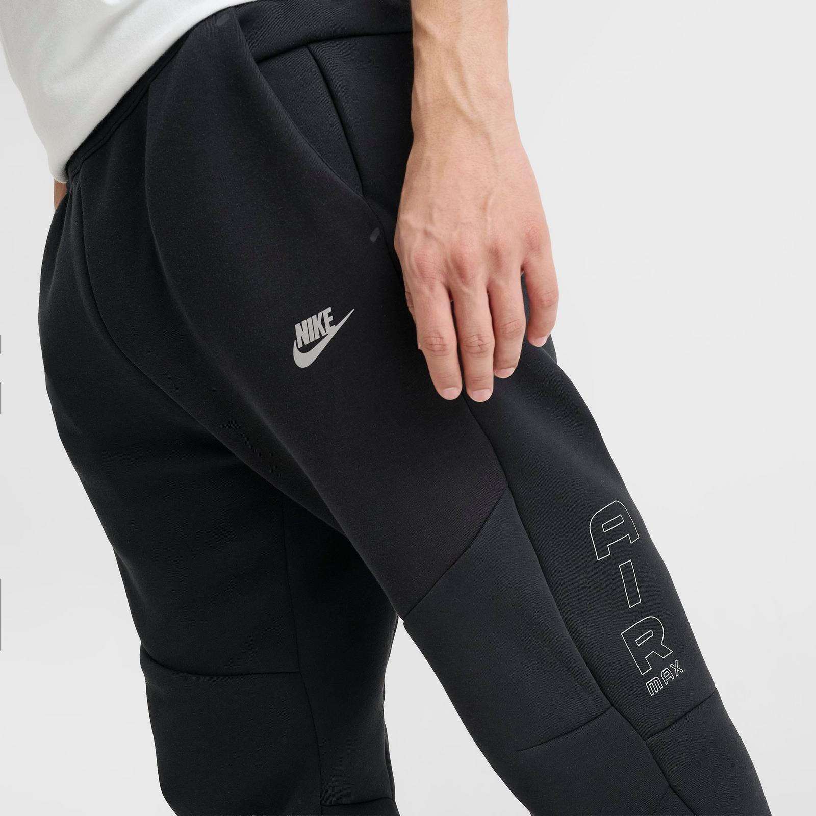 Men's Nike Tech Fleece Air Max Jogger Pants - Black/Neon Yellow