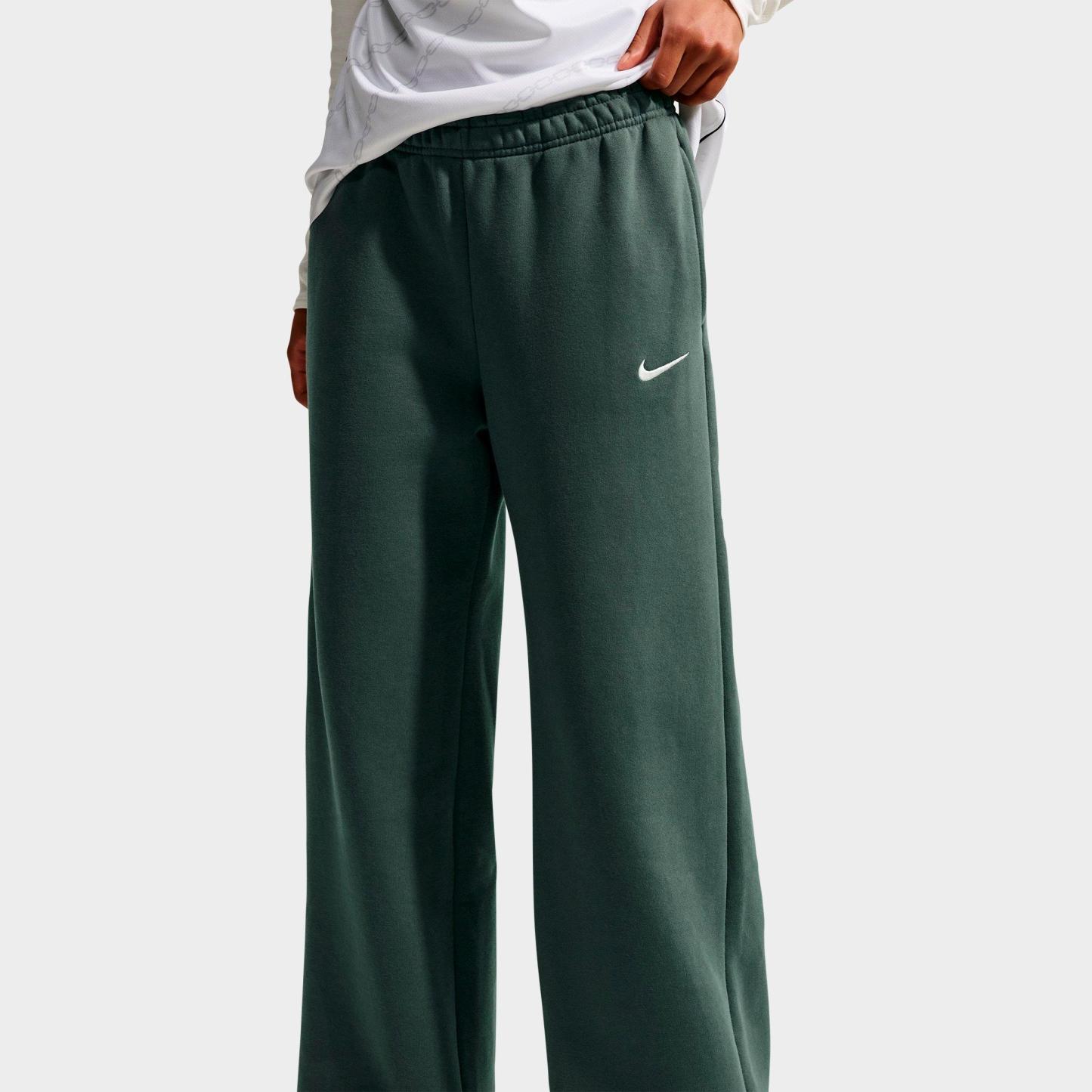 Women's Nithtke Studio Fleece Medium-Weight Wide-Leg Pants - Camo Green/Sail