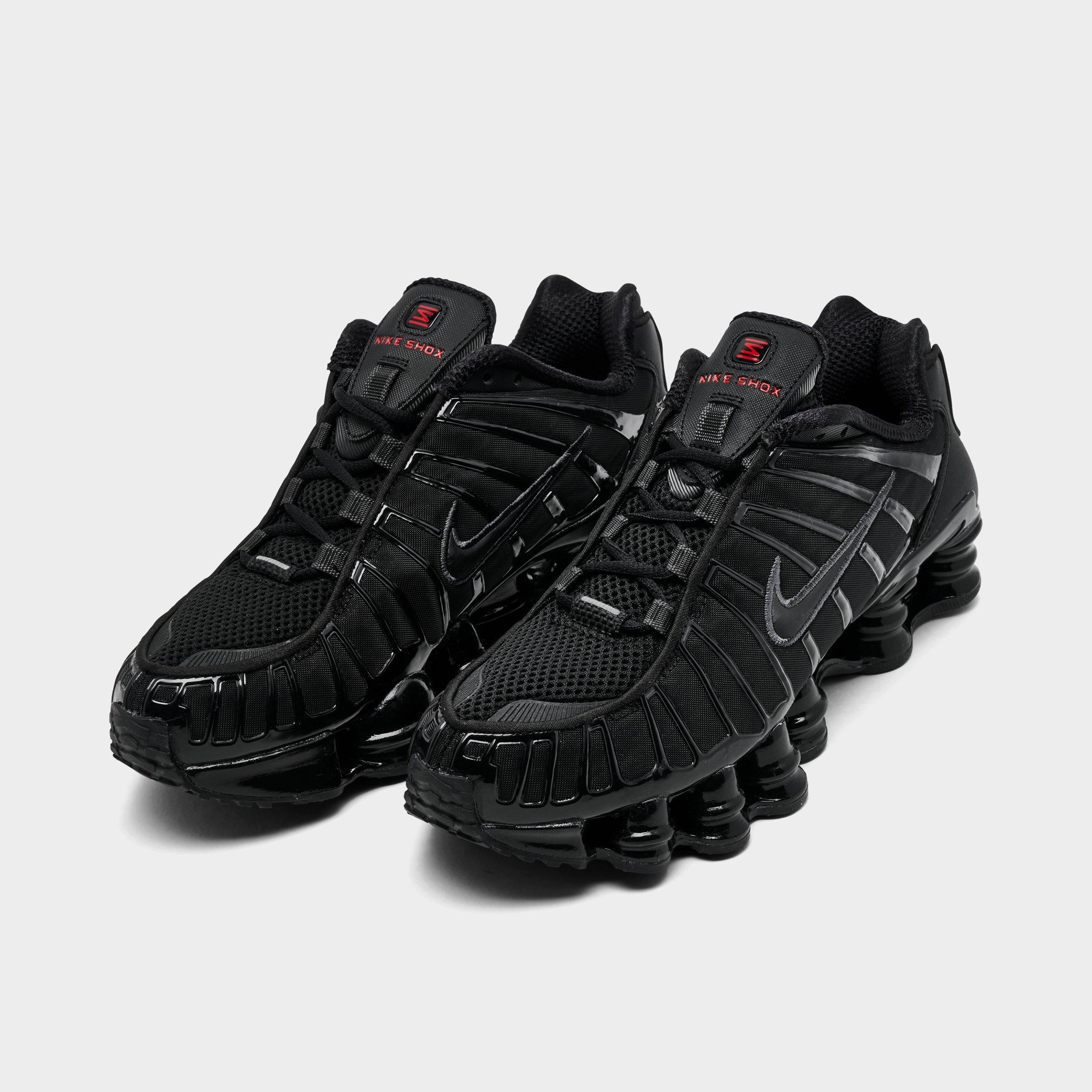 Big Kids' Nithtke Shox TL Casual Shoes - Black/Metallic Hematite/Max Orange/Black - Both shoes facing left