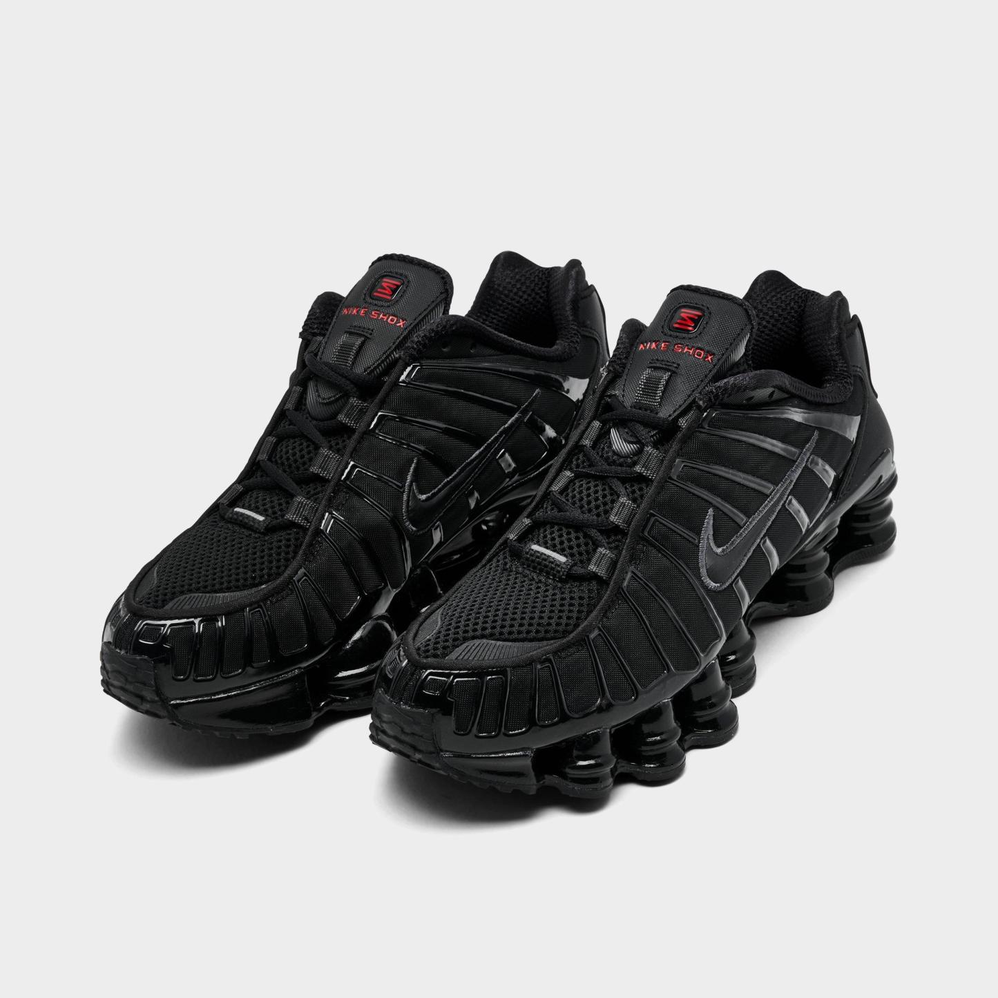 Big Kids' Nithtke Shox TL Casual Shoes - Black/Metallic Hematite/Max Orange/Black - Both shoes facing left